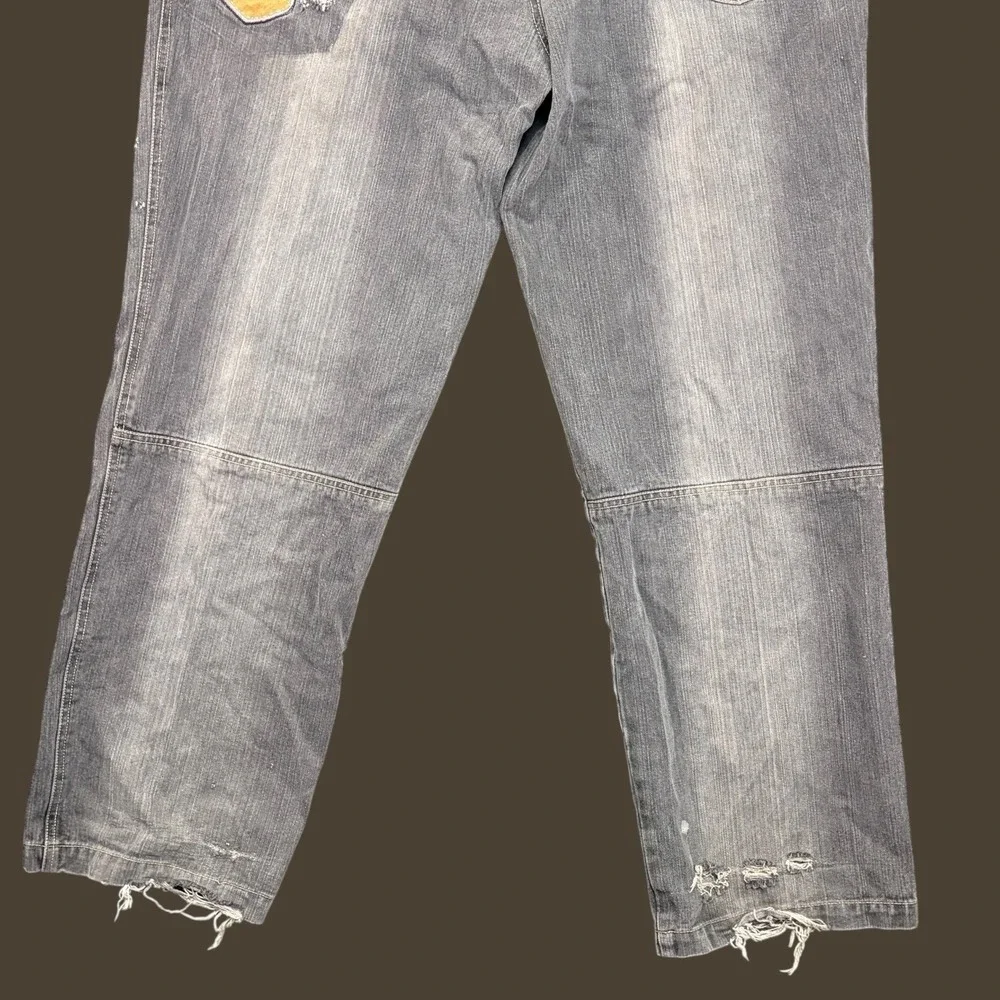 Raw Blue First Team Baggy Jeans 38x34 Blue Vintage Y2K Hip Hop Denim‎